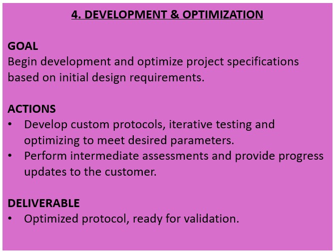 Development & optimization